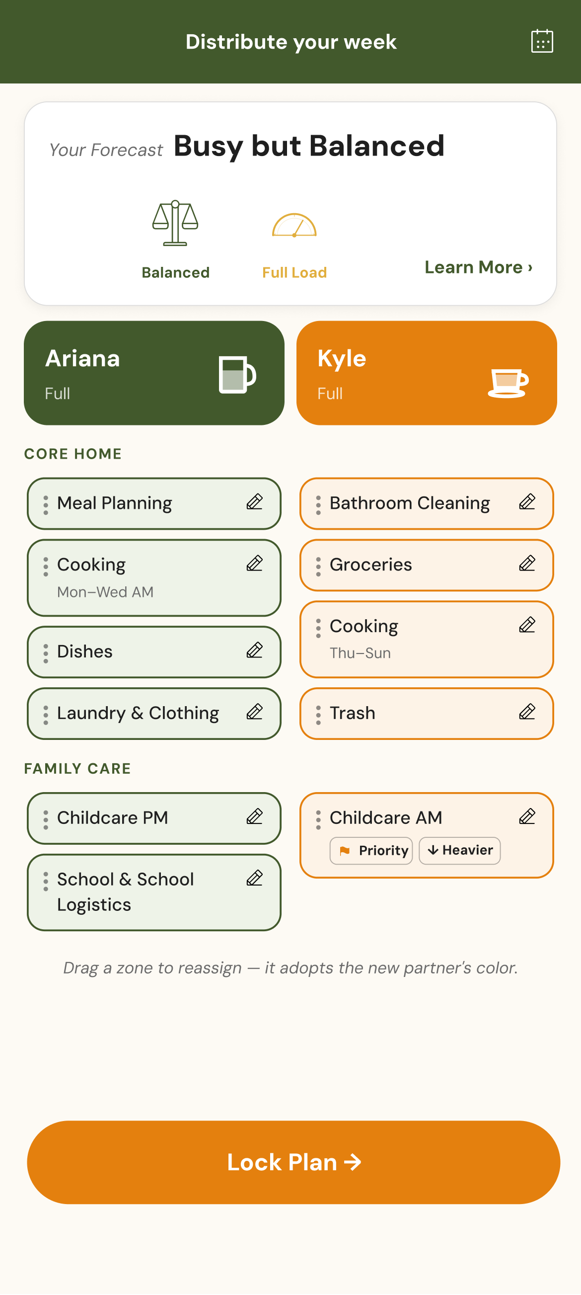 Cup capacity — check your energy